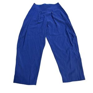 ME+EM High Rise Wide Leg Trousers Bright Blue Size 8